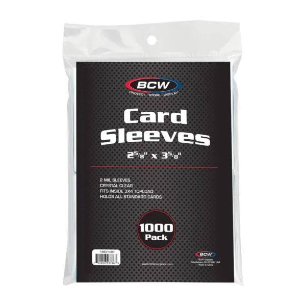 BCW Standard Card Sleeves 1000 Pack 1-SSLV-1000